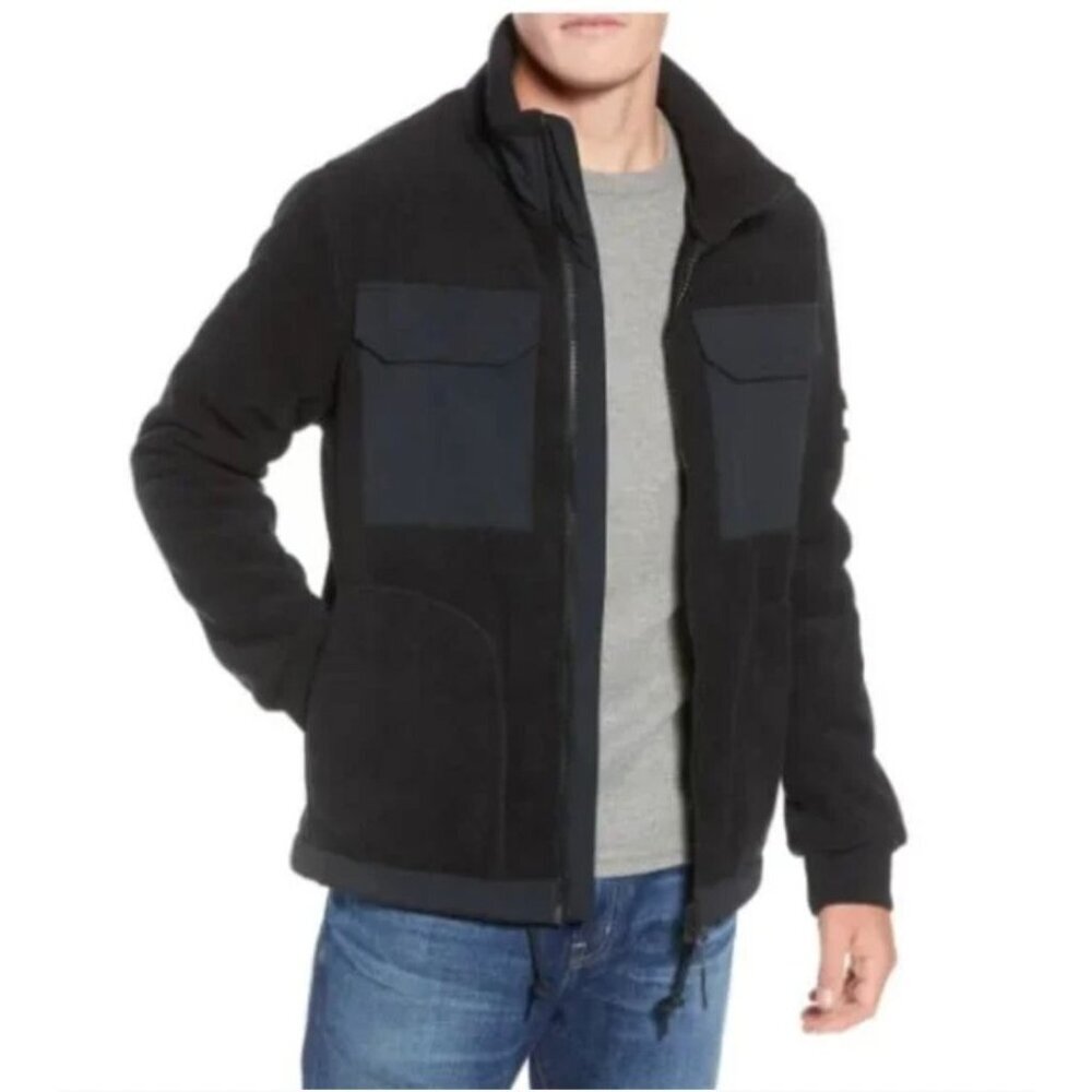 NWT Penfield Scheoning Full Zip Fleece Jacket Black Men's Size S $234 [jb]